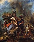 Eugene Delacroix Canvas Paintings - The Abduction of Rebecca
